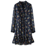 SEMIR Dress women autumn new sweet retro wooden ear floral dress waist slim long sleeve fairy fashion sexy dress for party