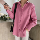 BGTEEVER Office Ladies Blouses Shirts Single-breasted Lapel Loose Female Shirts Tops Women Blouses Femme Blusas Mujer 2020