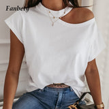 Sexy Off Shoulder Solid Color Blouse Women Shirts 2020 New Summer Short Sleeve Tops Casual Loose Halter Backless Ladies Blouses