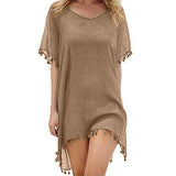 2020 Hot Cotton Beach Dress Cover Up Fashion Swim Cover-ups Long Sleeve Beachwear Off Shoulder Bikini Women Cover Up Tunic New