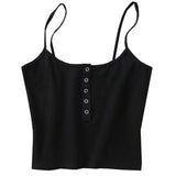 Summer 2019 Sexy party tops Backless Hollow Out Fitness Sleeveless Short Crop Tops Camisoles streetwear black lace up Crop Tops