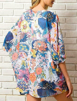 13 Colors Hot Summer Women Floral Kimono Swim Cover-Ups Female Beach Boho Cardigan Bathing Tops Beach Bikini Cover Up Outfits