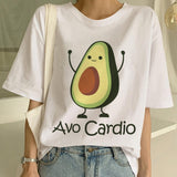 New Avocado Shirt Vegan T Shirt Women Harajuku Kawaii Short Sleeve T-shirt Vogue 90s Korean Style Tshirt Fashion Top Tees Female