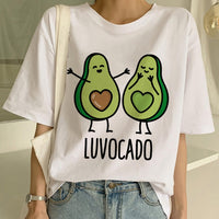 New Avocado Shirt Vegan T Shirt Women Harajuku Kawaii Short Sleeve T-shirt Vogue 90s Korean Style Tshirt Fashion Top Tees Female