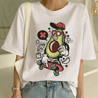 New Avocado Shirt Vegan T Shirt Women Harajuku Kawaii Short Sleeve T-shirt Vogue 90s Korean Style Tshirt Fashion Top Tees Female