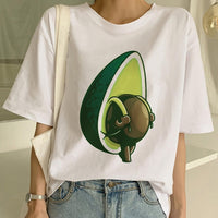 New Avocado Shirt Vegan T Shirt Women Harajuku Kawaii Short Sleeve T-shirt Vogue 90s Korean Style Tshirt Fashion Top Tees Female