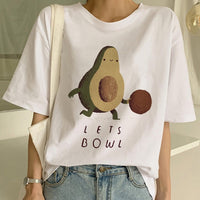 New Avocado Shirt Vegan T Shirt Women Harajuku Kawaii Short Sleeve T-shirt Vogue 90s Korean Style Tshirt Fashion Top Tees Female