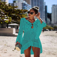 Womens Beach Dress Bikini Cover Up Swimwear Maxi Wrap Skirt Sarong Kimono Kaftan Summer Chiffon Tassel Hooded Batwing Sleeve Top