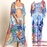 Cotton Beach Cover up Print Bathing suit cover up Swimwear Women Summer Dress Kaftan Robe de Plage Saida de Praia Tunics Pareo