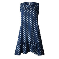 Wave Point Dress Ruffle Women 2019 Spring Summer Street Sexy Casual Slim Thin Beach Party O Neck Mini Polka Dot Dress Vestidos