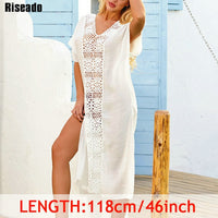 Riseado Tassel Beach Dress 2020 Cover-ups Tunic Beach Wear Women Swimsuit Black Swimwear Bathing Suits Backless Cover Ups